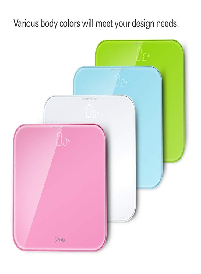 VisionTechShop S Body High Precision Ultra Wide Digital Body Weight Bathroom Scale up to 396lb/180kg, Super-Clear Large LED Display,Step-On Technology, Pink - Image 3