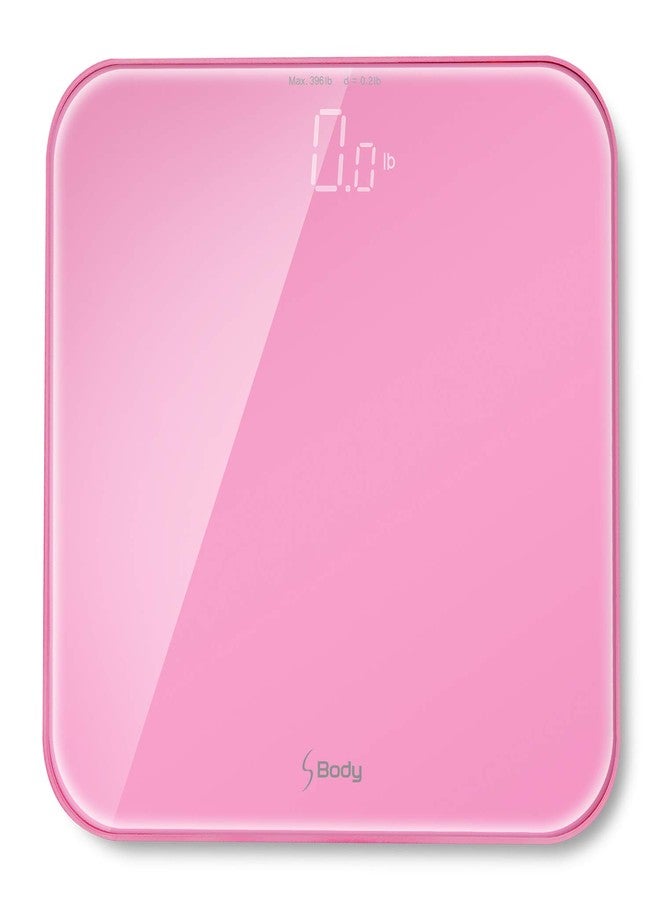 VisionTechShop S Body High Precision Ultra Wide Digital Body Weight Bathroom Scale up to 396lb/180kg, Super-Clear Large LED Display,Step-On Technology, Pink - Image 1
