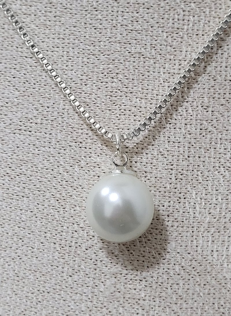 Minorisa 925 Sterling Silver Necklace with Baroque Pearl Pendant - Image 1