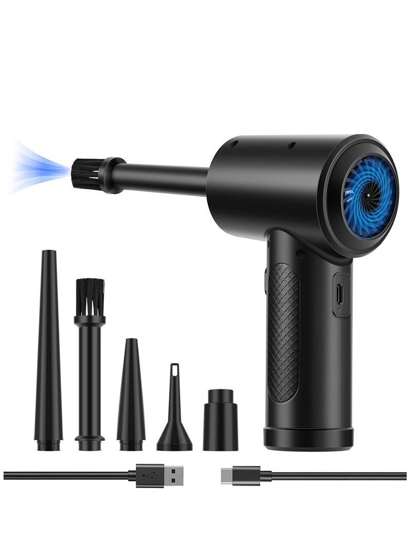 Compressed Air Duster 3-Gear To 51000RPM Electric Air Duster Portable Air Blower With LED Light 6000mAhRechargeable Cordless Air Duster For Computer Keyboard  - Image 1