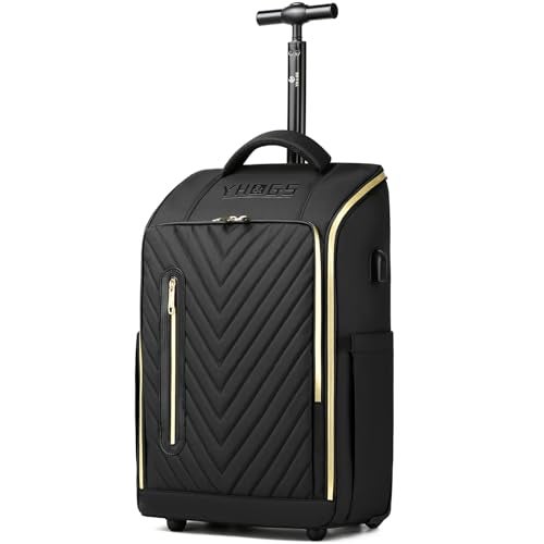 GOTECH Rolling Backpack Waterproof Commuter Backpack with Wheels for Business, Laptop Compartment for 15.6-Inch Laptop, Wheeled Carry-On Bag for Adults - Image 1