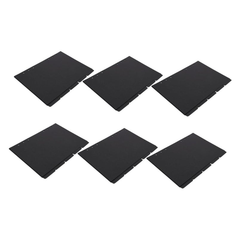 A5 Binder Dividers 6 Sets Black Index Tabs Loose Leaf Page Markers for Notebook Organizing Office Filing - Image 2