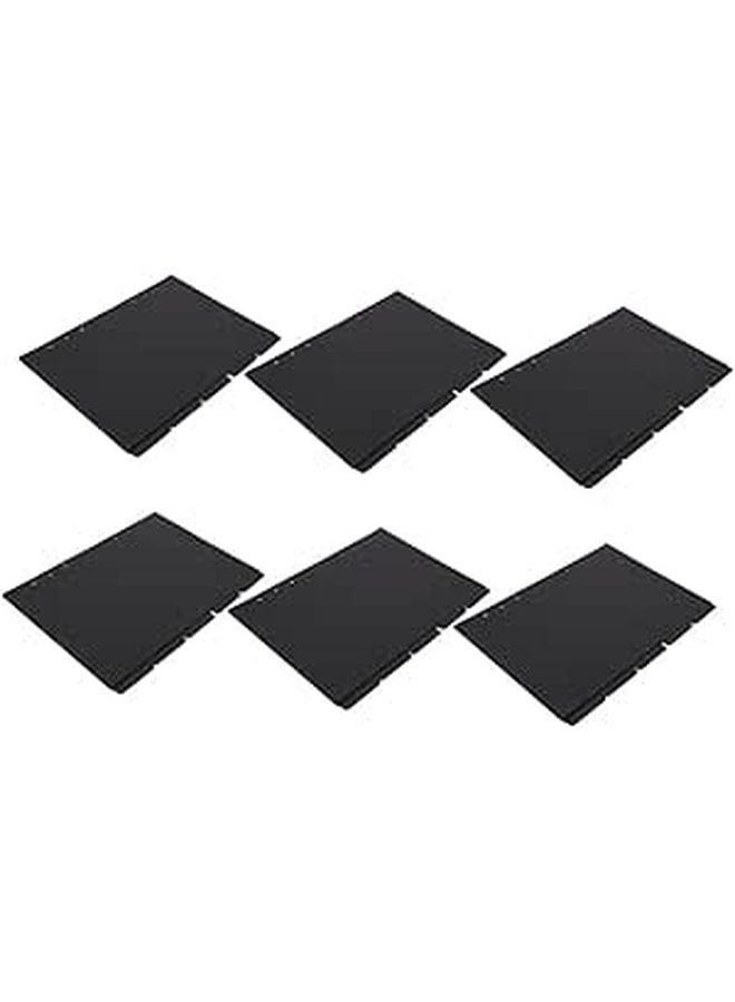 A5 Binder Dividers 6 Sets Black Index Tabs Loose Leaf Page Markers for Notebook Organizing Office Filing - Image 1