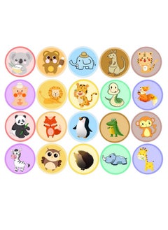 Well Tile 20 Pack Zoo Animal Carpet Spots Markers Sticker Classroom Floor Dots Label 4 Inch-Teacher Supplies Carpet Circles For Elementary School Kindergarten Daycare Classroom  - Image 1