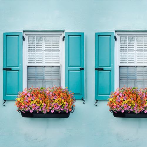 ZFProcess Artificial Flowers Faux Plants Outdoor Fake Flowers Spring Decor,12 Bundles Realistic Plastic Plant Colorful Daisy UV Resistant for Porch Patio Home Yard Garden Window Box Pot Planters - Image 5