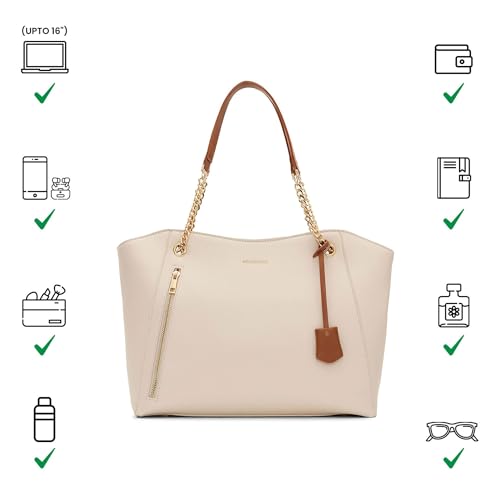 Miraggio Dakota Solid Structured Tote Bag For Women | Shoulder Bag For Women Stylish - Image 5