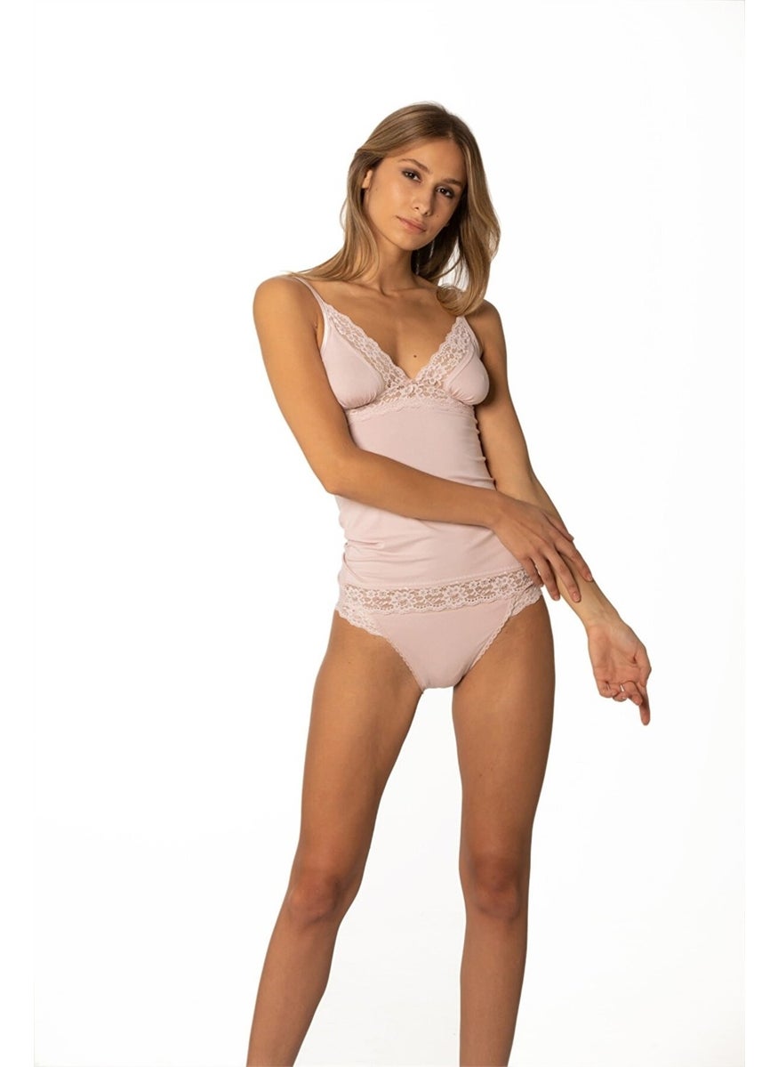 pierre cardin 310 Women's Thong Undershirt Panties Set - Powder  - Image 1