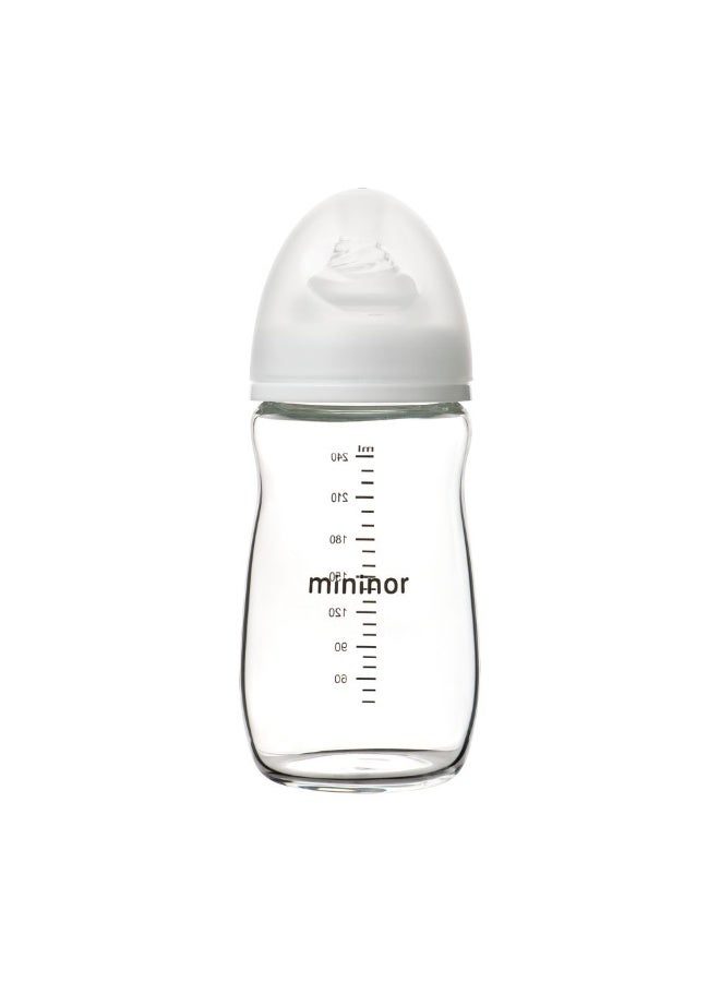 Mininor Glass Bottle  240ml  White - Image 1