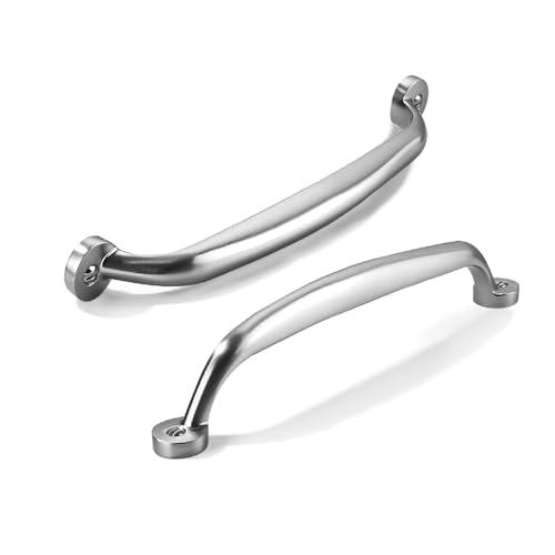 CABDM 10 Pack 6 inch Hole Center Brushed Satin Nickel Cabinet Pulls Heavy Duty Solid Drawer Hardware Handles Kitchen Vanity Bathroom Handles - Image 1