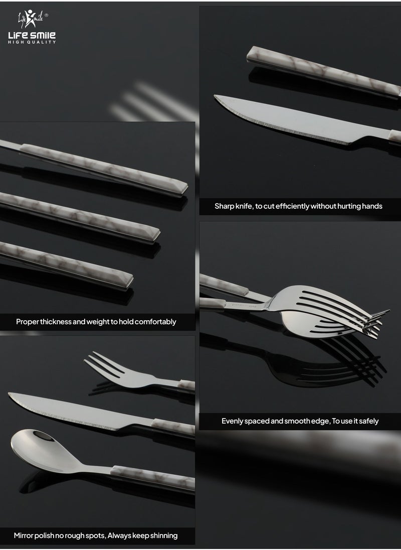 38-Piece 18/10 Stainless Steel Spoon Cutlery Set Includes Knife and Forks With Cutlery Holder Tea And Ice Spoons Dinner And Cake Fork, Fruit Knife, Soup Ladle, Rice Server - pzsku/Z607E69DA7D2AE95411A0Z/45/_/1686212372/2b2bdbf0-0952-4a34-8e14-a6219239d884