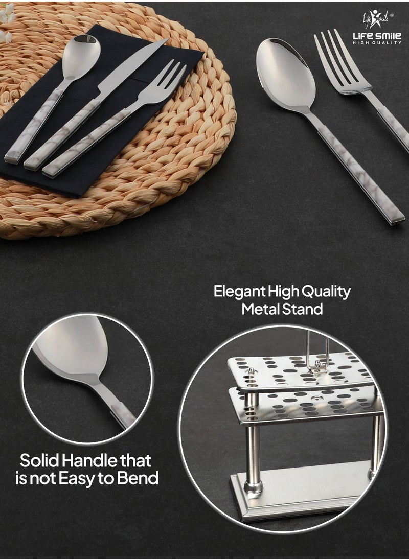 38-Piece 18/10 Stainless Steel Spoon Cutlery Set Includes Knife and Forks With Cutlery Holder Tea And Ice Spoons Dinner And Cake Fork, Fruit Knife, Soup Ladle, Rice Server - pzsku/Z607E69DA7D2AE95411A0Z/45/_/1686212374/72314a74-b76d-4af4-9079-3f34d74a452a