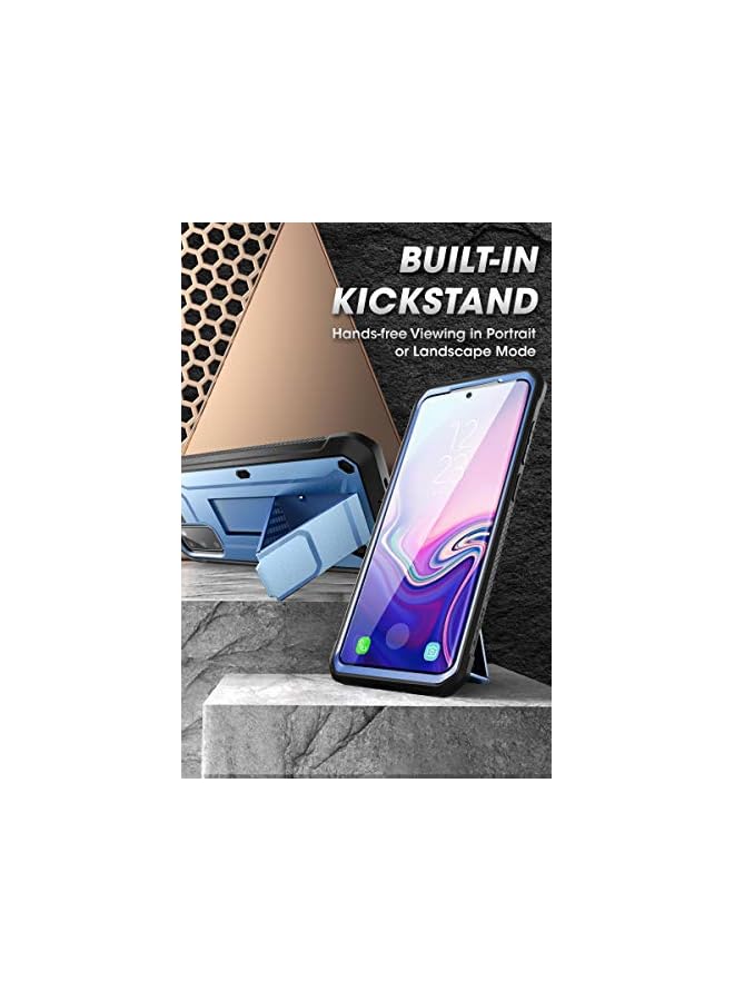 SupCase Unicorn Beetle Pro Series Designed Full-Body Dual Layer Rugged Holster & Kickstand Case with Built-in Screen Protector for 6.5-Inch Samsung Galaxy S20 FE (2020), Metallic Blue - Image 4