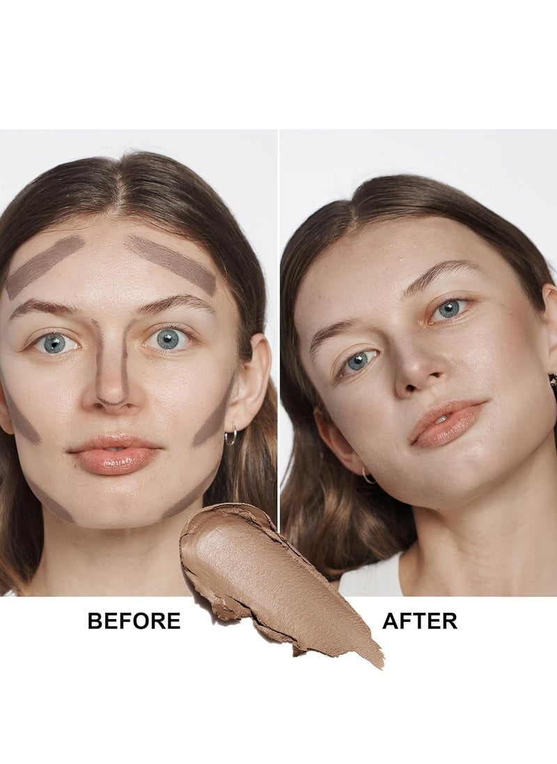 FV - FV Cool Toned Contour Stick, Blendable & Smooth, Natural Finish Cream Contour Stick, Waterproof & Long Lasting Face Shaping Contouring Stick Makeup for Beginners, Cruelty-free, 01 Amber - Image 1