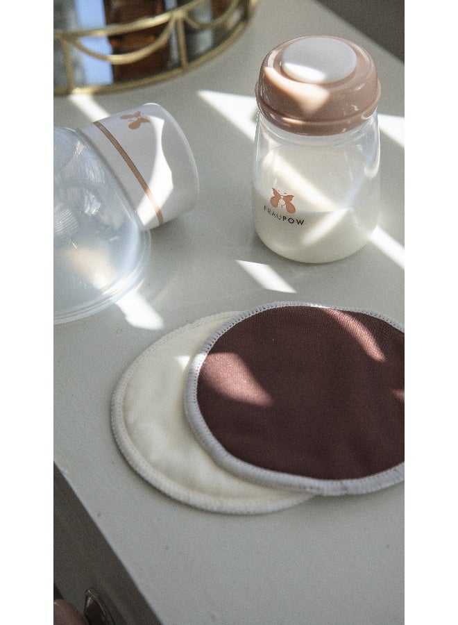 Fraupow Reusable Nursing Pads | Award Winning Washable Nursing Pad | Pack of 8 | Ultra-Soft Breast Feeding Pads for Leaking Milk | Comes with Laundry Bag & Travel Pouch | Includes Midwife Consultation - Image 4