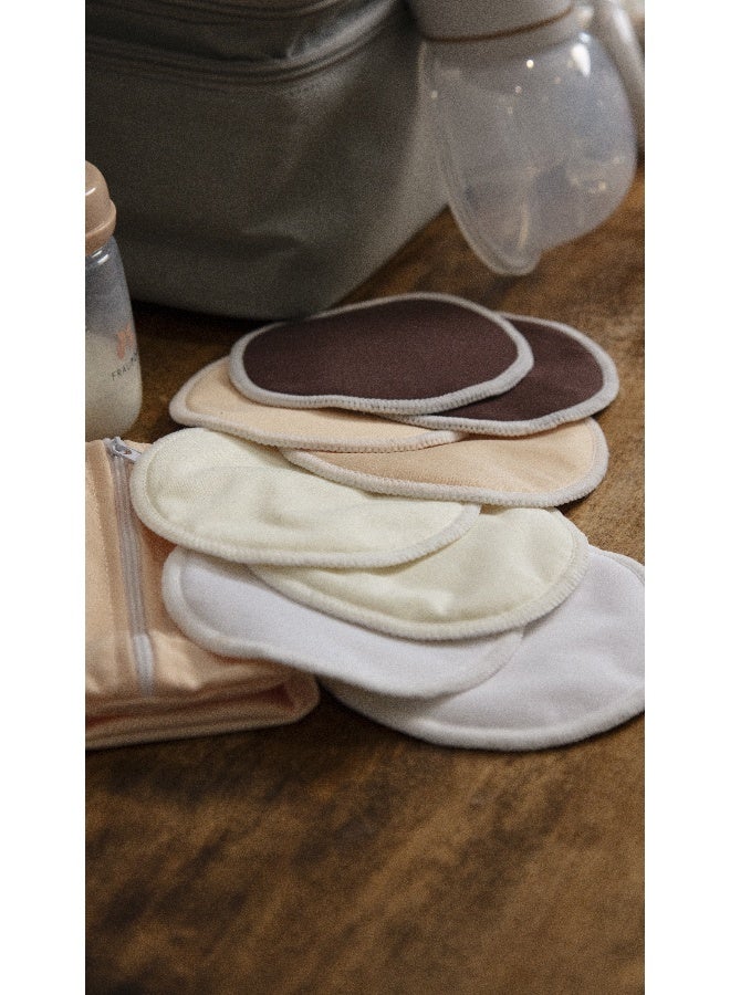 Fraupow Reusable Nursing Pads | Award Winning Washable Nursing Pad | Pack of 8 | Ultra-Soft Breast Feeding Pads for Leaking Milk | Comes with Laundry Bag & Travel Pouch | Includes Midwife Consultation - Image 3