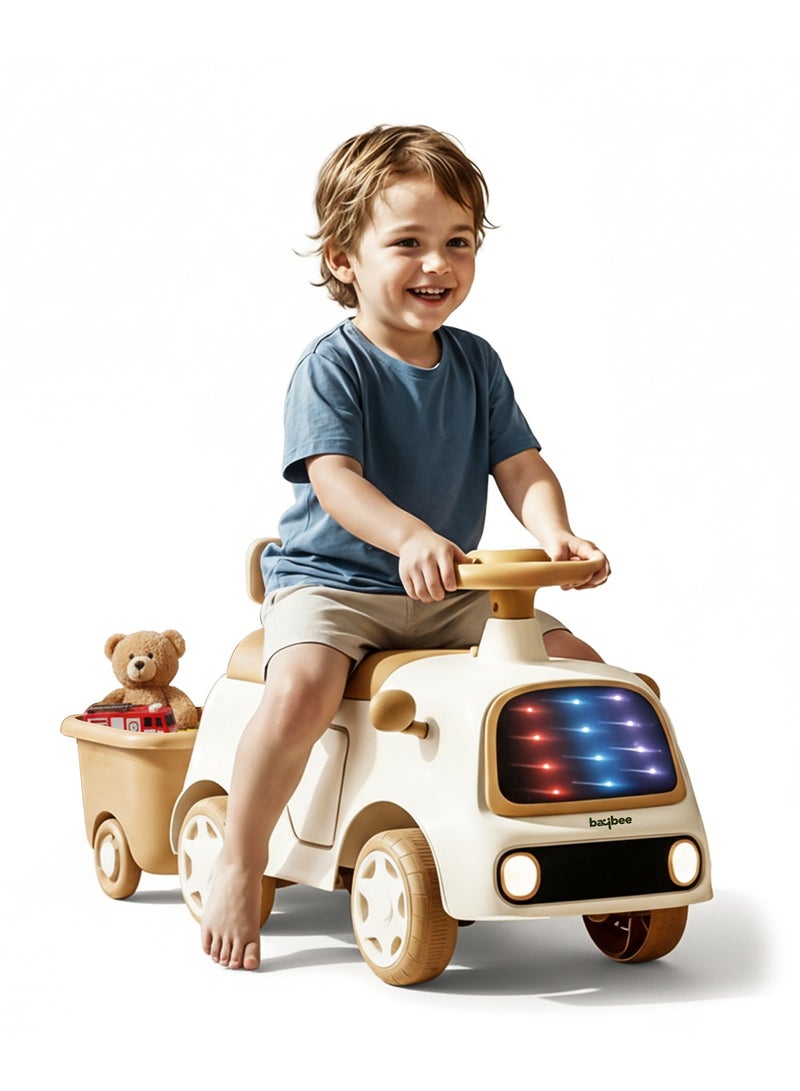بيبي ChatGPT said:  سيارة الأطفال بايبي لوموس (Baybee Lumos) للركوب والدفع، سيارة دفع للرضع مع أضواء RGB، موسيقى، مساحة تخزين واسعة ومسند ظهر عالي | سيارة ركوب ودفع للأطفال للقيادة من 1 إلى 3 سنوات، أولاد وبنات (رمادي) - Image 1