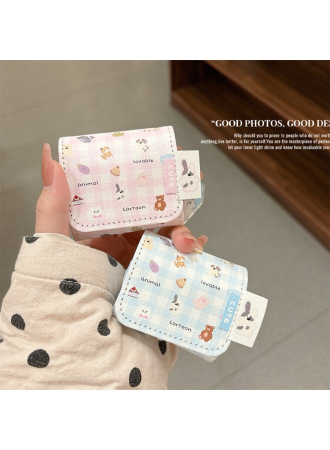 Loquat Jellycat Plaid Animal For HuaweiFreeBuds6i/5i/pro3 Headset Protective Shell 4e Female Clip-Color:Jellycat Blue Plaid Dessert Animal Headphone Cover Shell + Pendant-Model:For HuaweiFreebuds 4e - Image 2