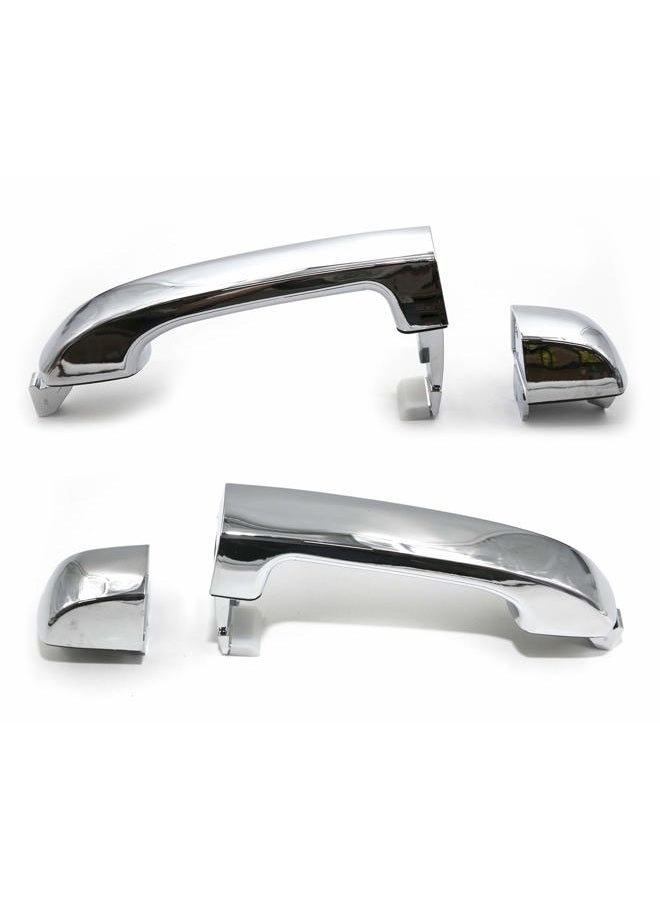 Otois Set of 2 Rear Left and Right Pair Exterior Outside Chrome Door Handle Compatible with Hyundai Veracruz 2007 2015 - Image 1