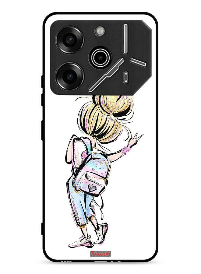 Tolwak Tecno Pova 6 Pro 5G Protective Case Cover Back To School Girl Art - Image 1