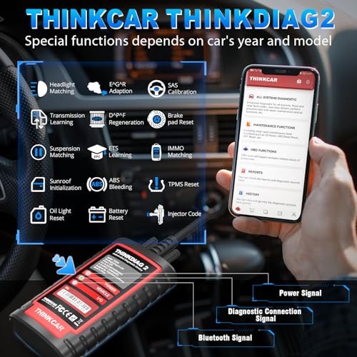 THINKCAR Thinkdiag2 All System Bidirectional Control OBD2 Diagnostic Scanner for iOS & Android, Bluetooth Scan Tool with CAN-FD Protocol, AutoVIN, Active Test, 15+ Reset Functions, ECU Coding, 1 Year Fr-ee - Image 5
