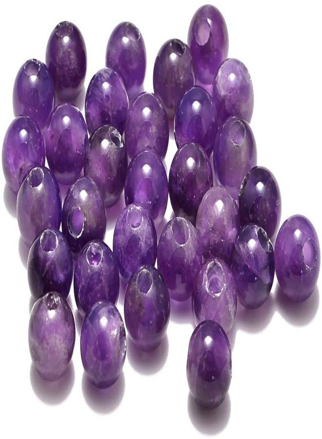 AD Beads Natural Gemstone 10mm Round Loose Beads Big Hole 2mm Sized 30pcs (Amethyst) - Image 2