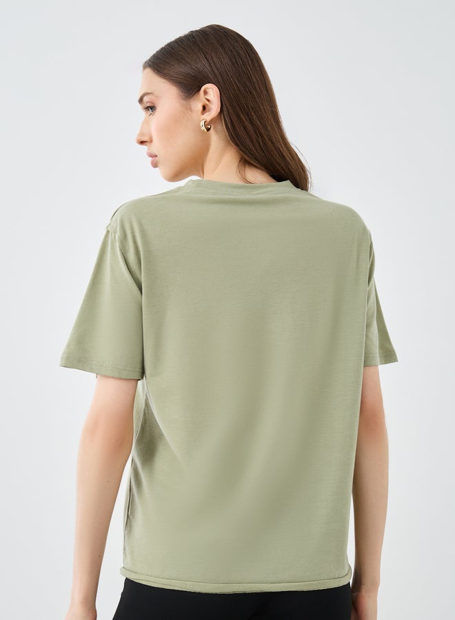 Take Two Solid Round Neck Regular Fit T-Shirt - Image 4