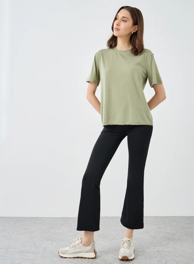 Take Two Take Two Solid Round Neck Regular Fit T-Shirt