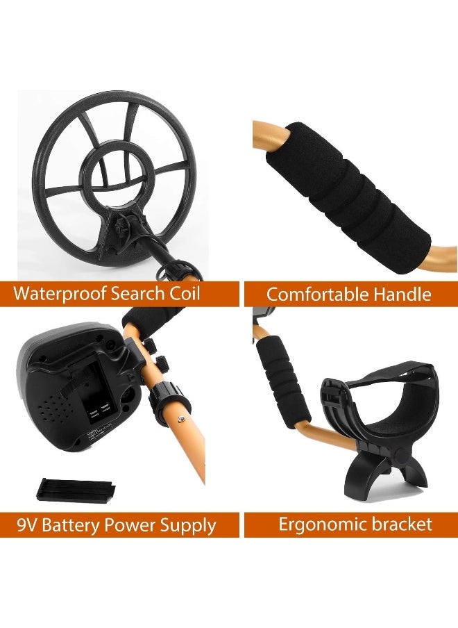 NALANDA 18kHz Metal Detector With 4+1 Detection Modes, Outdoor Gold Digger Finder Adjustable Sensitivity Waterproof Search Coil LCD Display