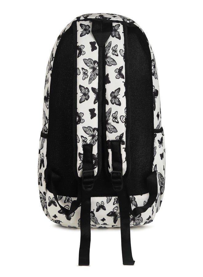 CLUCI New Heavy Duty White Butterfly Printed Backpack Large Capacity Waterproof Lightweight Multifunction Commercial, Travel Fashion, Kids, Children Rucksack for Boys and Girls - Image 2