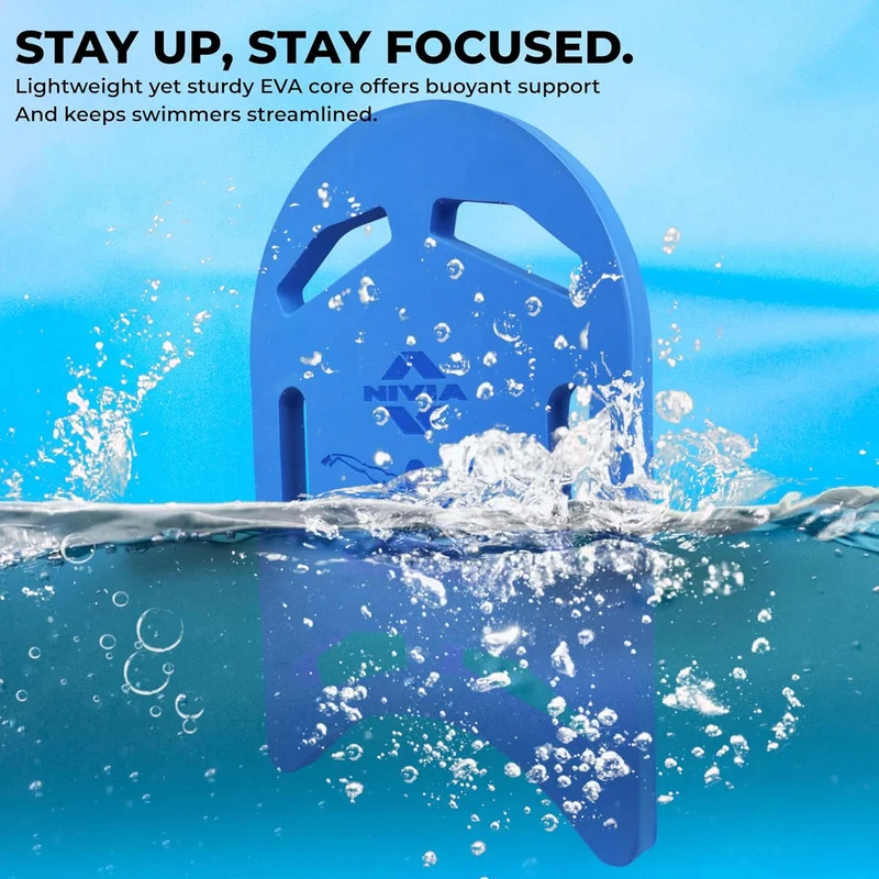 نيفيا Nivia Swimming Kickboard - Blue Float Pad for Adults and Kids, Ideal for Beginners Training with No-Slip Grip