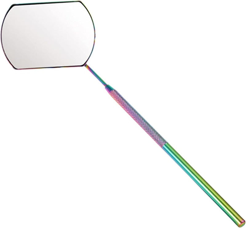 klarako Eyelash Tools, Stainless Steel Mirror for Checking Eyelash Extension Applying Eyelash Tools Salon Home Use - Colored - Image 4