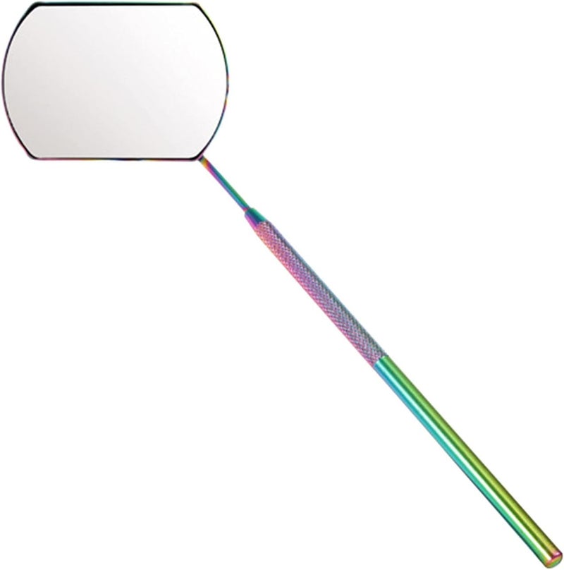 klarako Eyelash Tools, Stainless Steel Mirror for Checking Eyelash Extension Applying Eyelash Tools Salon Home Use - Colored - Image 2