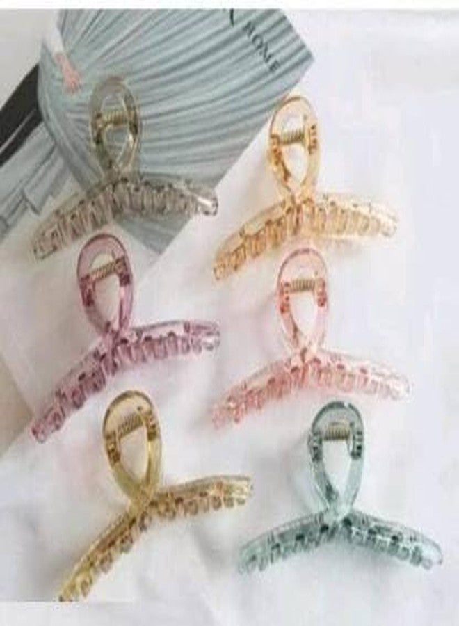 GT Gloptook مشابك شعر كبيرة الحجم من جي تي جلوبتوك، شفافة، متعددة الألوان، عبوة من 3 قطع. - Image 2
