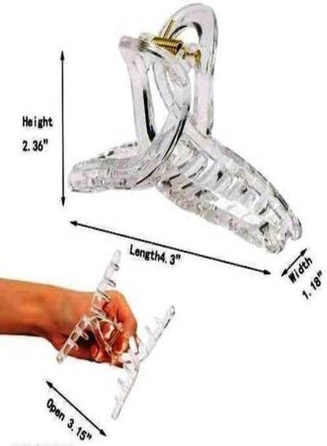 GT Gloptook مشابك شعر كبيرة الحجم من جي تي جلوبتوك، شفافة، متعددة الألوان، عبوة من 3 قطع. - Image 5