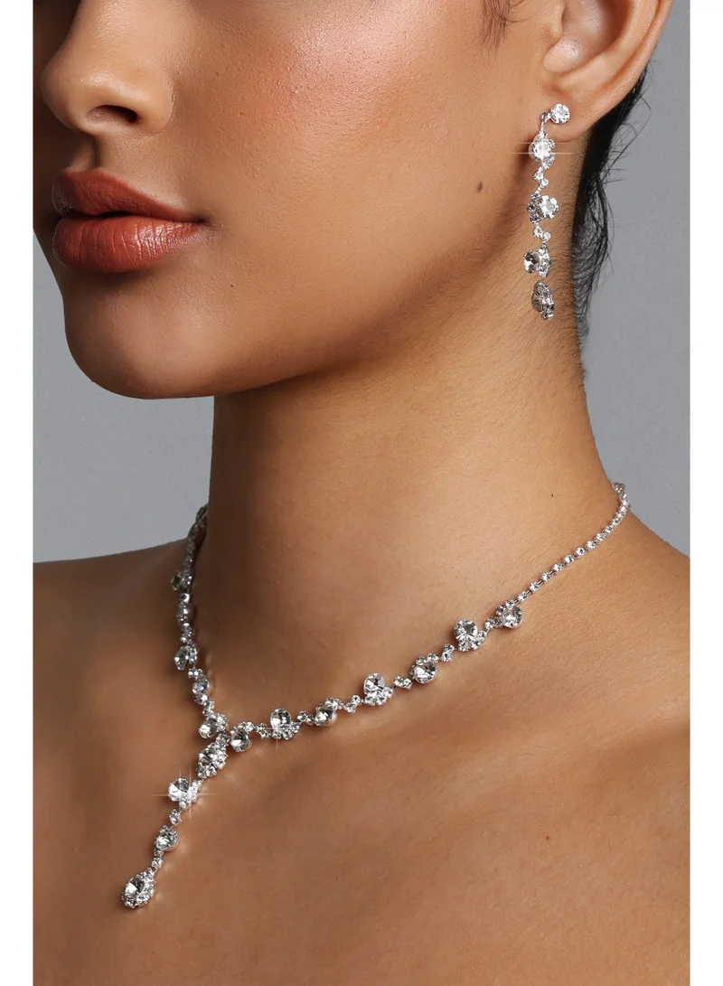 Bella Barnett Joie Y Shaped Crystal Drop Jewelry Set