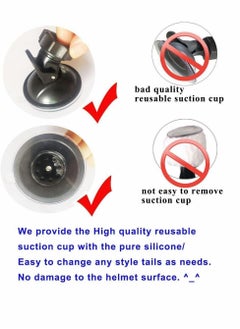 SYOSI Helmet Braids, Helmet Trim Accessories Matte Helmet Hair Trim for Motorcycle Bicycle Skis 2 Pieces  - Image 3