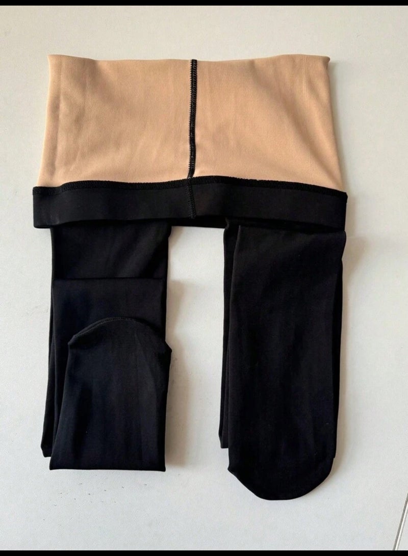 Shein Black stocking lined with Beige Shein  - Image 4