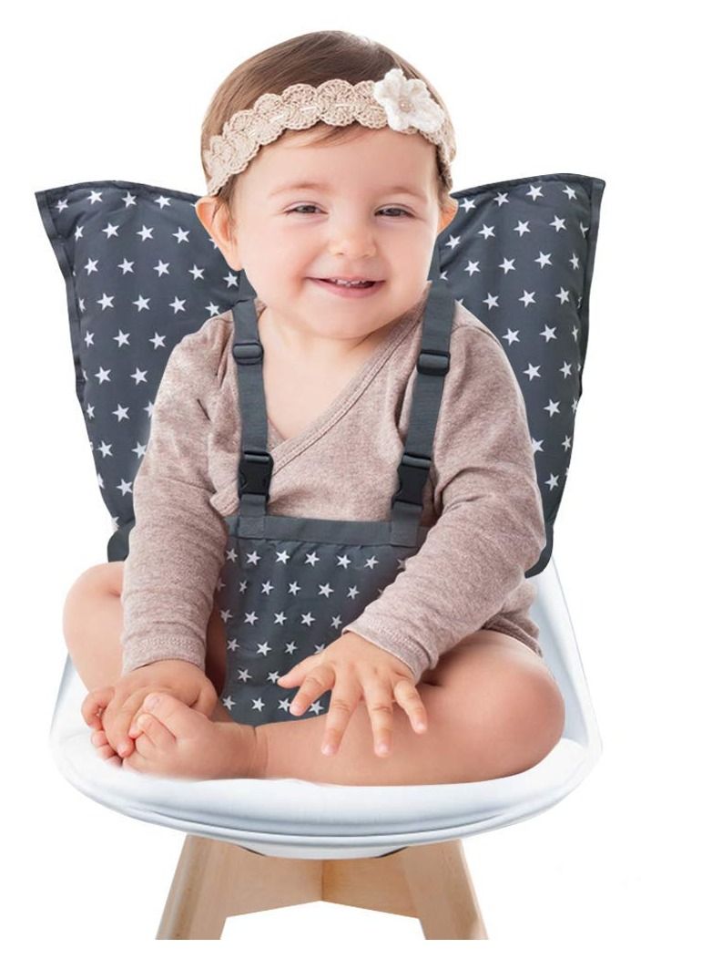 Excefore Portable Baby High Chair Safety Seat Harness for Toddler, Baby Travel Essential Easy High Booster Seat Cover for Infant Eating Feeding Camping with Adjustable Straps Shoulder Belt. - Image 1
