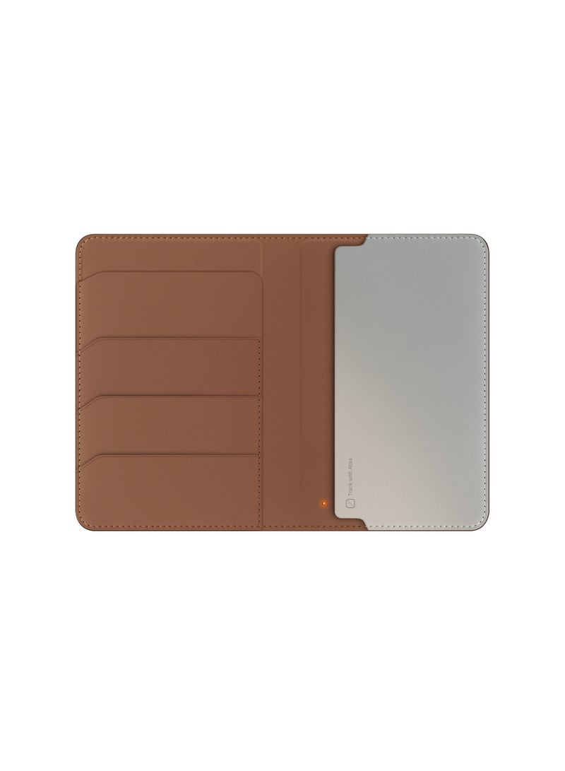 UNIQ BELMONT PASSPORT HOLDER TRACKER WITH RFID-BLOCKING - CARAMEL (CARAMEL/IVORY) - Image 2