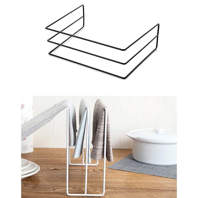INDIAN DECOR INDIAN DECOR 21430 Handy Towel Rack Towel Holder Dishcloth Holder Stand Cleaning Cloth Drying Rags Organizer MultiPurpose Kitchen Bathroom Rack Stand Socks Hanger Black Made in India  - Image 5