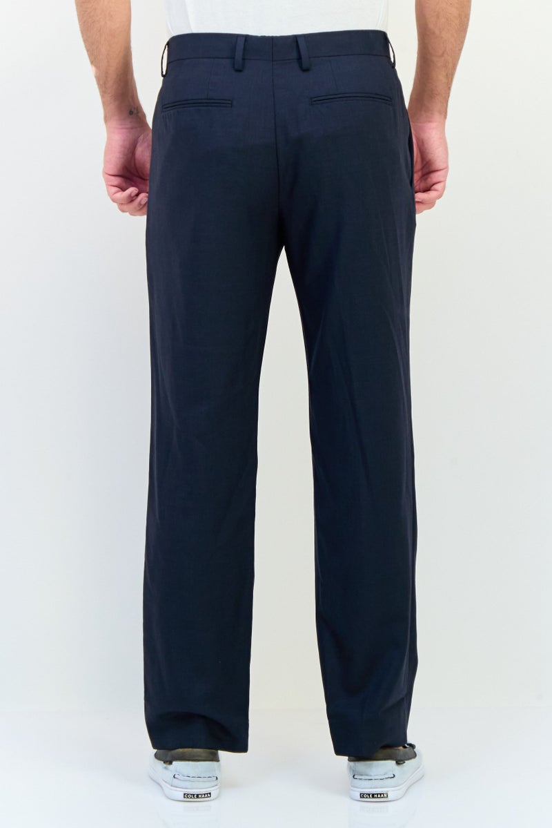 SELECTED Men Regular Fit Solid Dress Pants, Dark Grey - Image 4