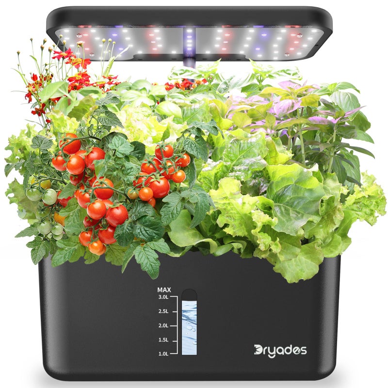 Dryades Hydroponics Growing System Indoor Herb Garden 10Pod Indoor Gardening System with 24W FullSpectrum LED Grow Lights Quiet Smart Water Pump Plant Germination Kit for Herbs Vegetables - Image 2