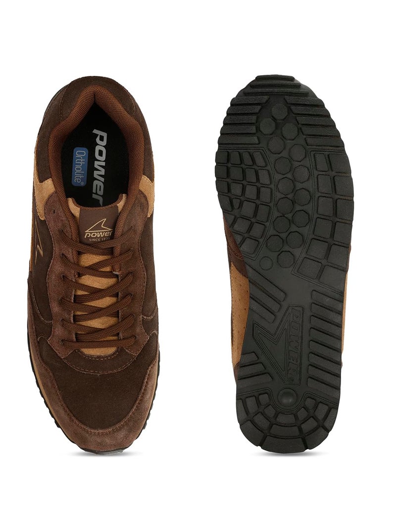 Power Men's Extreme Leather Brown Sports Shoes - 10 UK (8364000) - Image 4