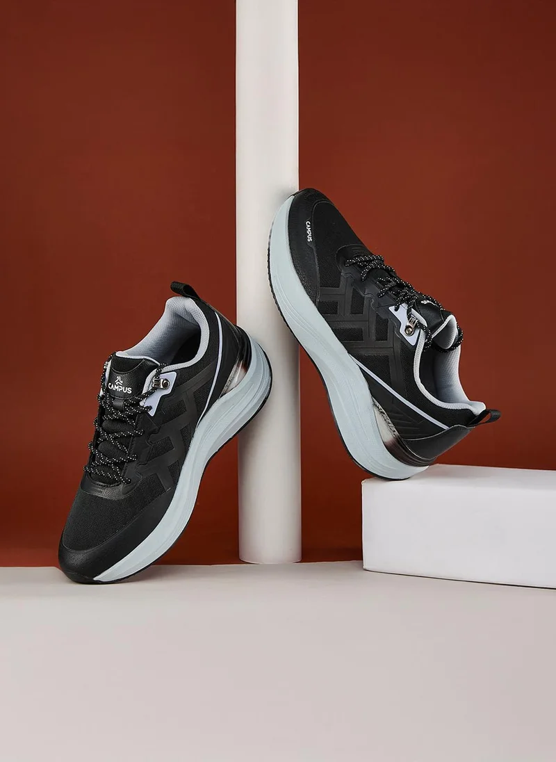 Campus Black Men Trick Bubble Yoga Max Lace-Up Running Shoes-Black for Men | Best Price UAE