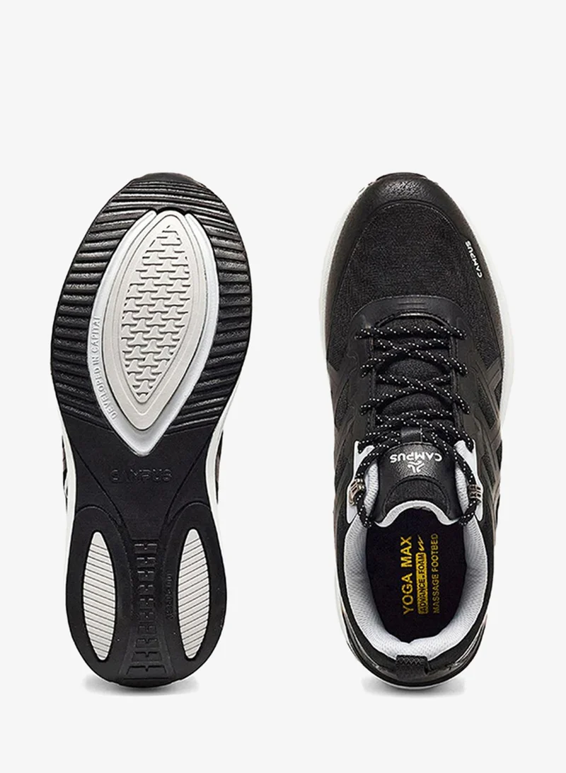 كامبس Men Trick Bubble Yoga Max Lace-Up Running Shoes-Black