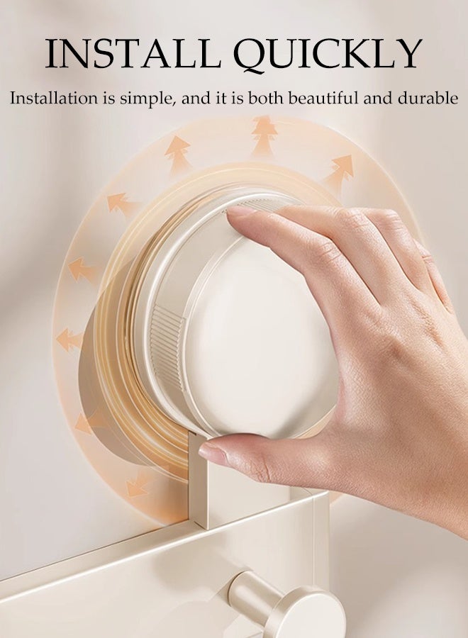 DUNISO Suction Cup Hooks，No-Punch Wall Hook with 6 Hook，Reusable Suction Hooks,Waterproof，Sturdy and Durable，for Window, Glass, Door, Kitchen or Living Room，Cream - Image 4