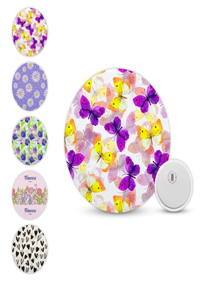 Kuruyo Libre 3 Plus Sensor Covers Waterproof Floral Stickers for Libre 3 Sensor, 15 Days Latex-Free & Breathable Flexible Pattern CGM Adhesive Patches No Hole & No-Glue Central,20 Pack - Image 1