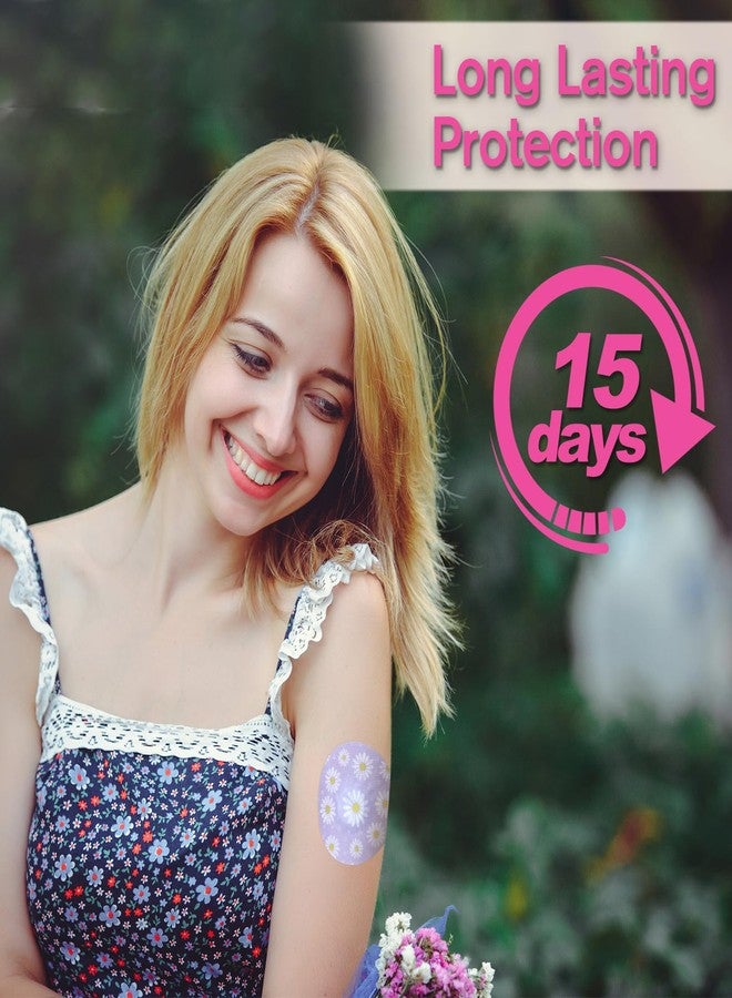 Kuruyo Libre 3 Plus Sensor Covers Waterproof Floral Stickers for Libre 3 Sensor, 15 Days Latex-Free & Breathable Flexible Pattern CGM Adhesive Patches No Hole & No-Glue Central,20 Pack - Image 3
