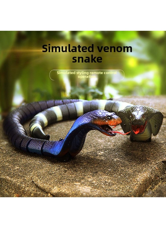 Funny Toy Zero Distance To Contact With King Cobra Remote Control Rattlesnake Real Experience Simulation Animal Snake-Color:Gray Black-King Cobra  - Image 2
