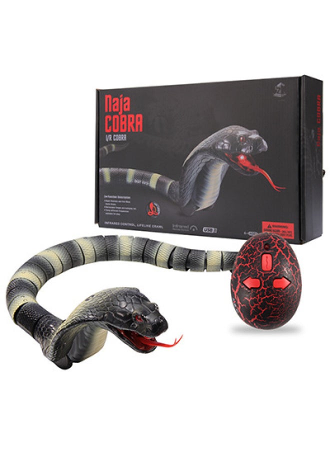 Funny Toy Zero Distance To Contact With King Cobra Remote Control Rattlesnake Real Experience Simulation Animal Snake-Color:Gray Black-King Cobra  - Image 1